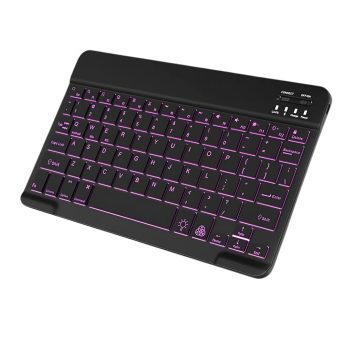 Portable RGB Bluetooth Wireless Keyboard – 7-Color Backlit, Rechargeable 10-Inch Mini Keyboard for iOS, Android & Windows