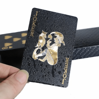 Luxury Black & Gold Waterproof Playing Cards – Premium Magic Deck