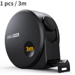 Deli 3M/5M Steel Measuring Tape – Heavy-Duty Black Tape Measure for Woodworking, Home, and DIY Projects